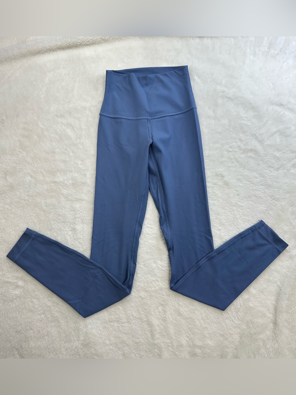 Lululemon Align Ribbed High-Rise Pant 28" Pitch Blue Size 0 Flawed Hem